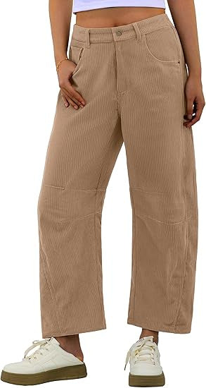 Pantalons en corduroy pour femmes avec poches latérales Chic & Stil