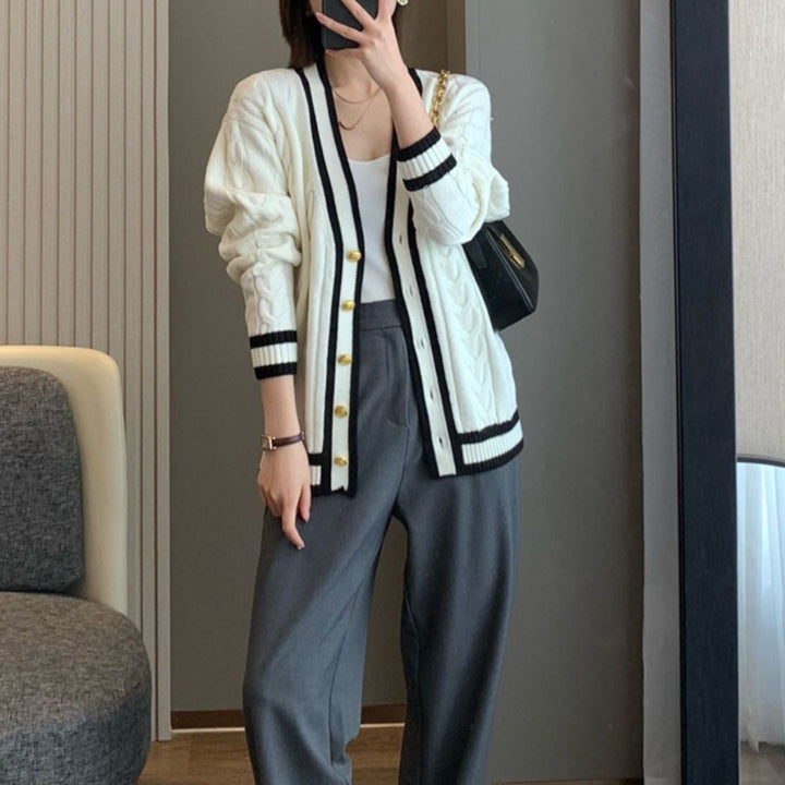 Ladies vest with elegant braid design Lune London