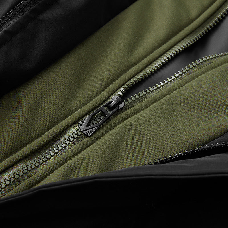 Insulated down jacket for men with removable hood and adjustable hem Lune London