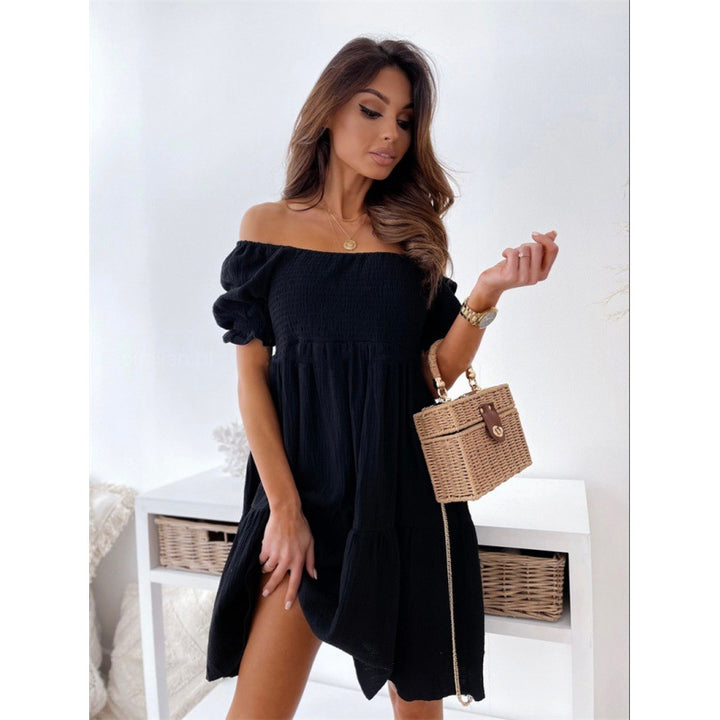 Lune London off-shoulder mini dress with ruffles for women