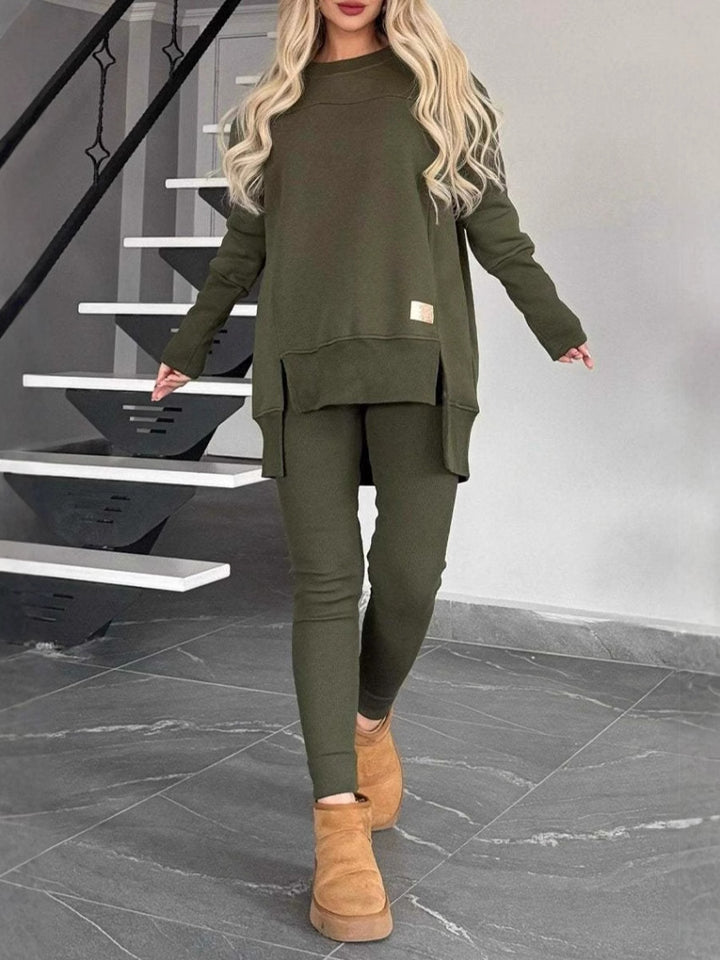 Cozy thick knit loungewear set for women Lune London