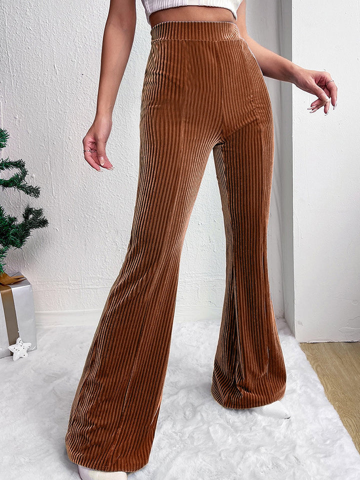 Ladies Bootcut Pants Elegant in High-Quality Velvet Lune London