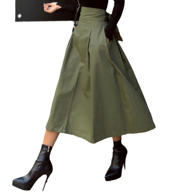 Roc A-line dress for women with high waist and pleats Lune London