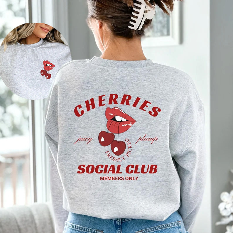 Sweat-shirt femme avec design créatif de fruits et de bouche Chic & Stil