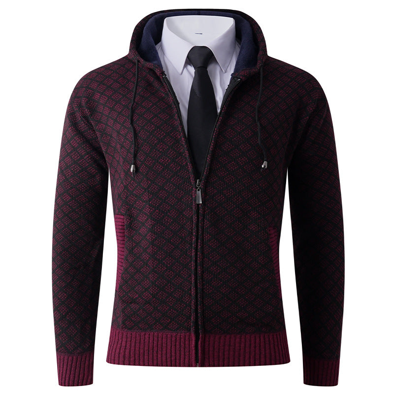 Stylish hooded jacket for men with structured pattern Lune London