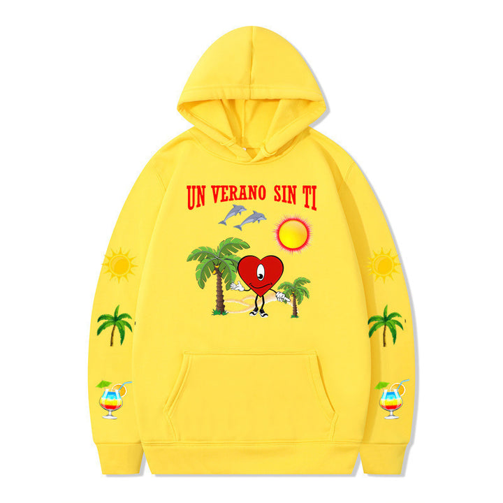 Women's hoodie with vibrant summer motif and comfortable fit Lune London