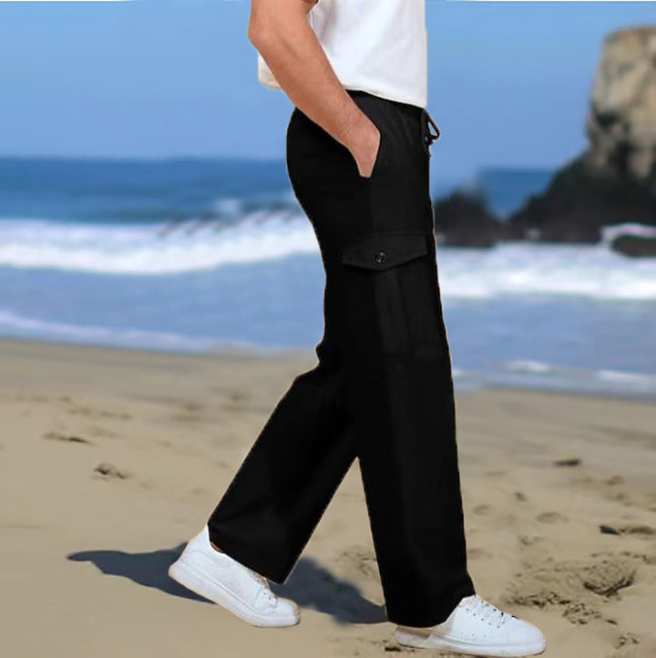 Men's cargo pants with convenient pockets and elastic waistband Lune London
