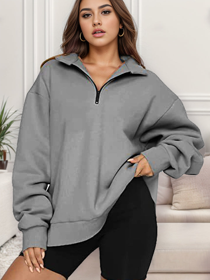 Oversized sweatshirt for women with high collar Lune London