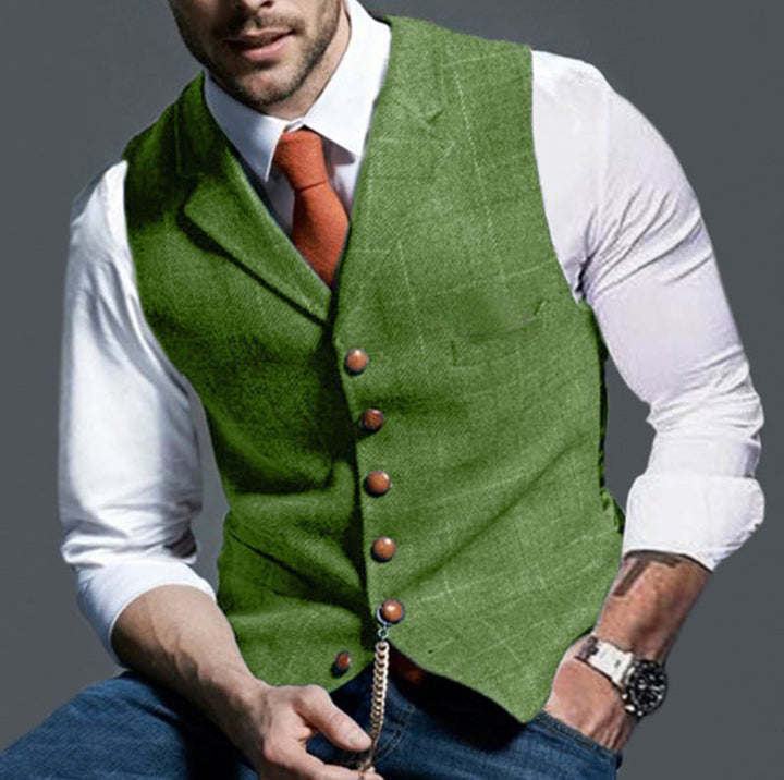 Men's Elegant Traditional Waistcoat Made Of High-Quality Fabric Lune London