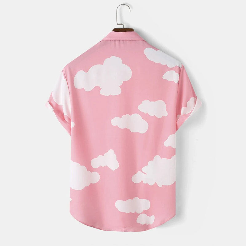 Short sleeve shirt for men with cloud pattern Lune London