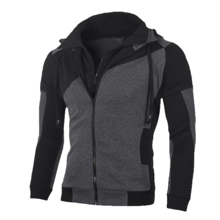 Sporty hooded jacket for men with trendy colorblock design Lune London