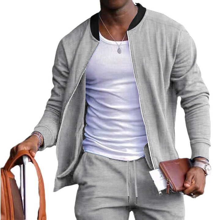 Sporty bomber jacket for men with elastic inserts and practical zipper Lune London