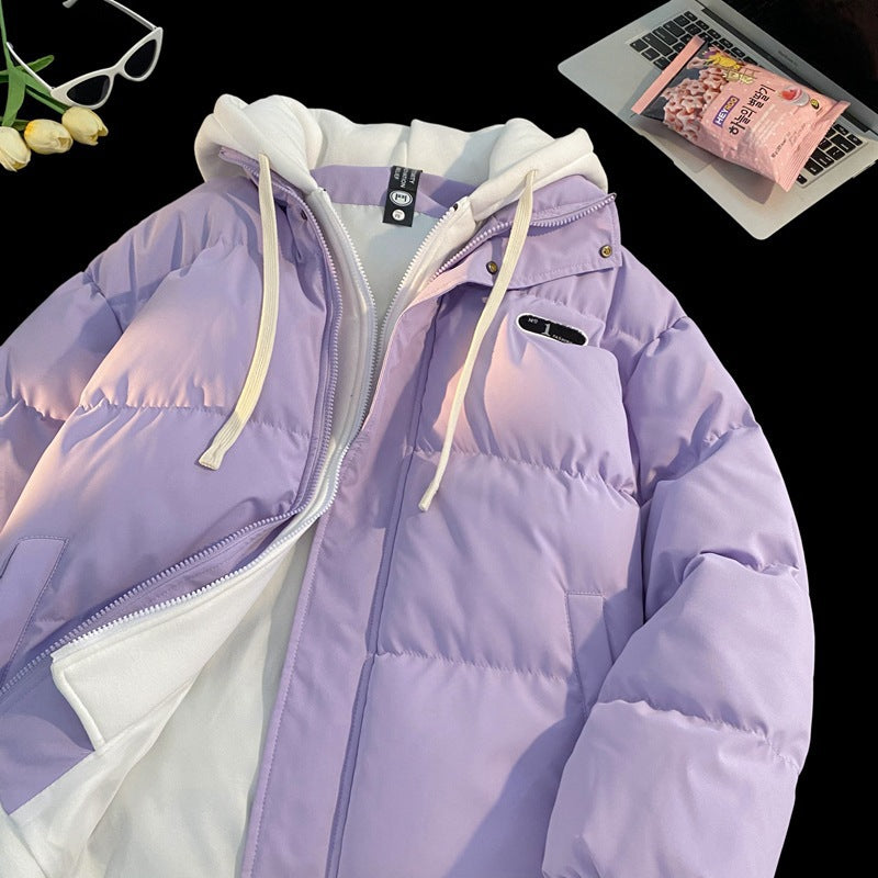 Ladies stylish quilted jacket with integrated hoodie Lune London