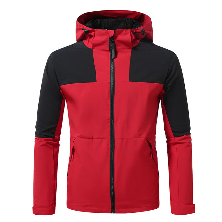 Functional outdoor jacket for men with adjustable hood area Lune London