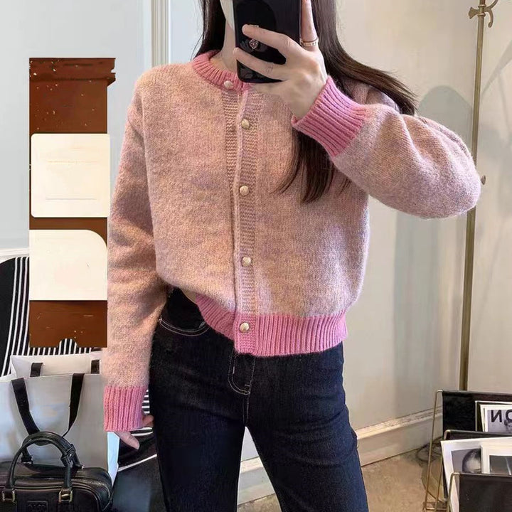 Knit cardigan for ladies with decorative pearl buttons Lune London