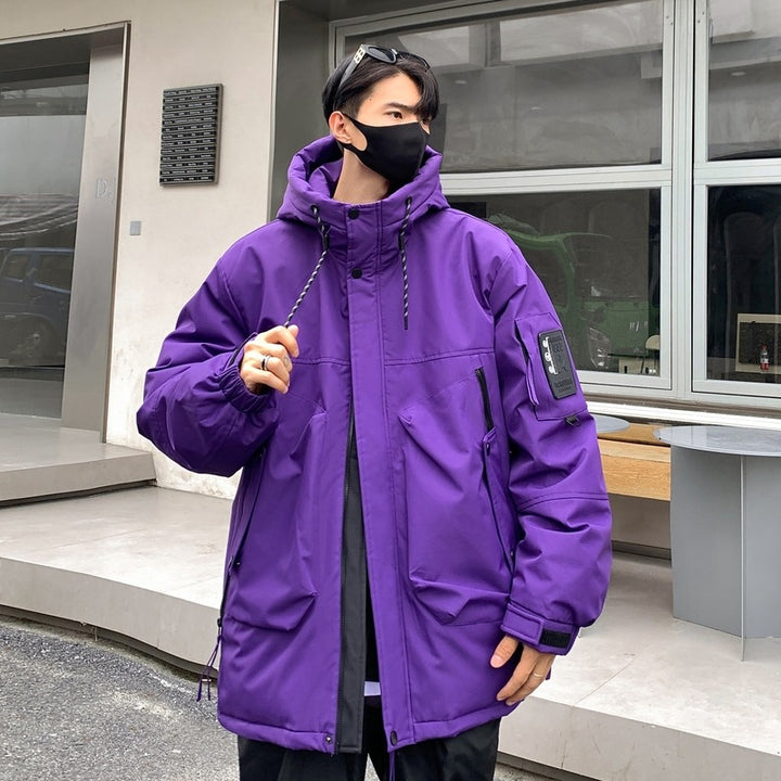 Insulated winter jacket for men with practical pockets and adjustable hood Lune London