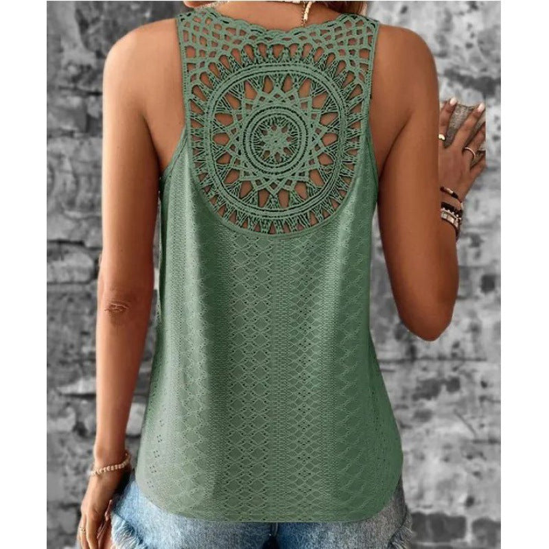 Lune London Crochet Back Tank Top for Women