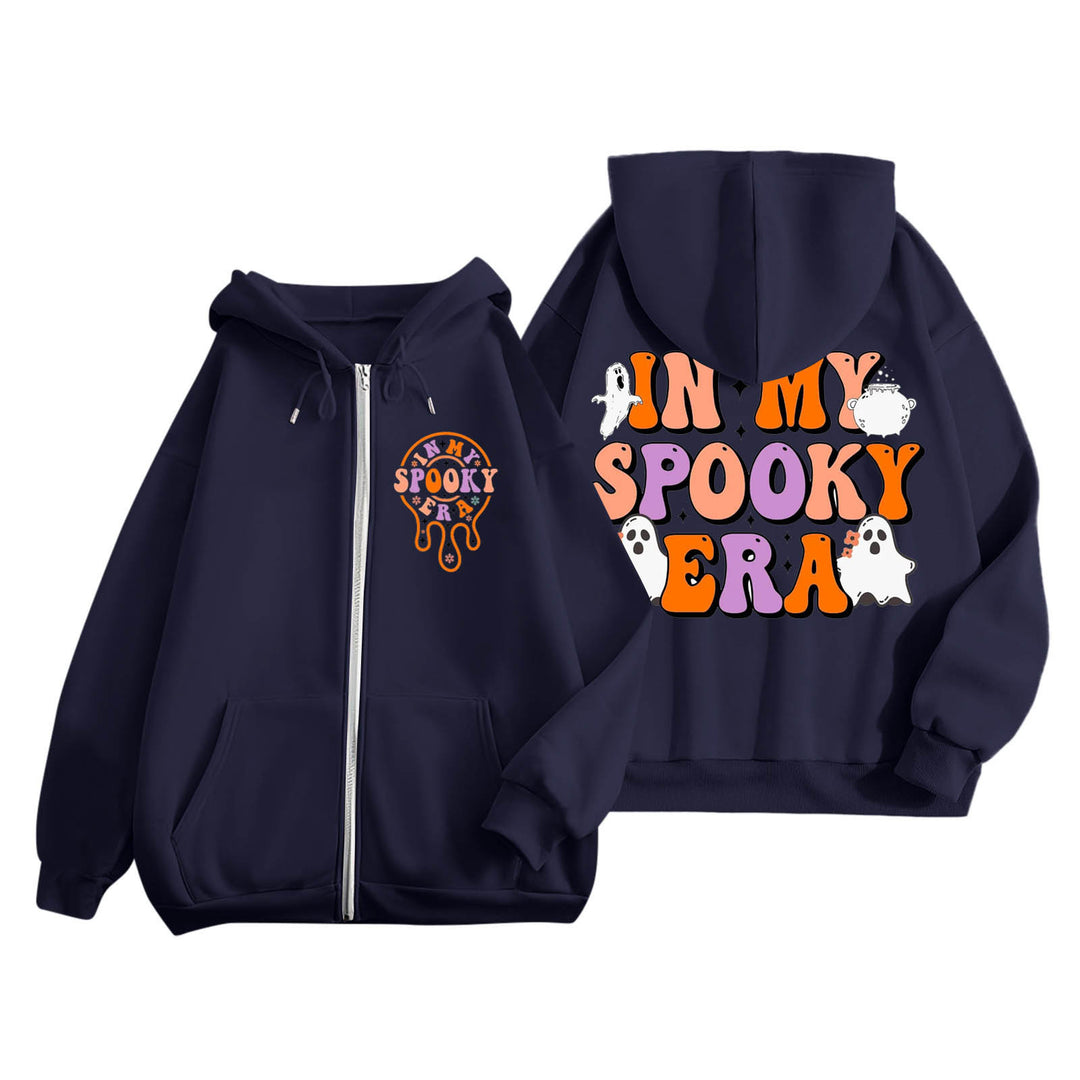 Hoodie pour femmes avec imprimé effrayant et poches kangourou Chic & Stil