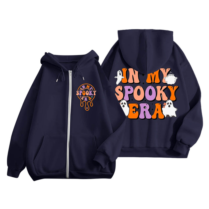 Hoodie pour femmes avec imprimé effrayant et poches kangourou Chic & Stil