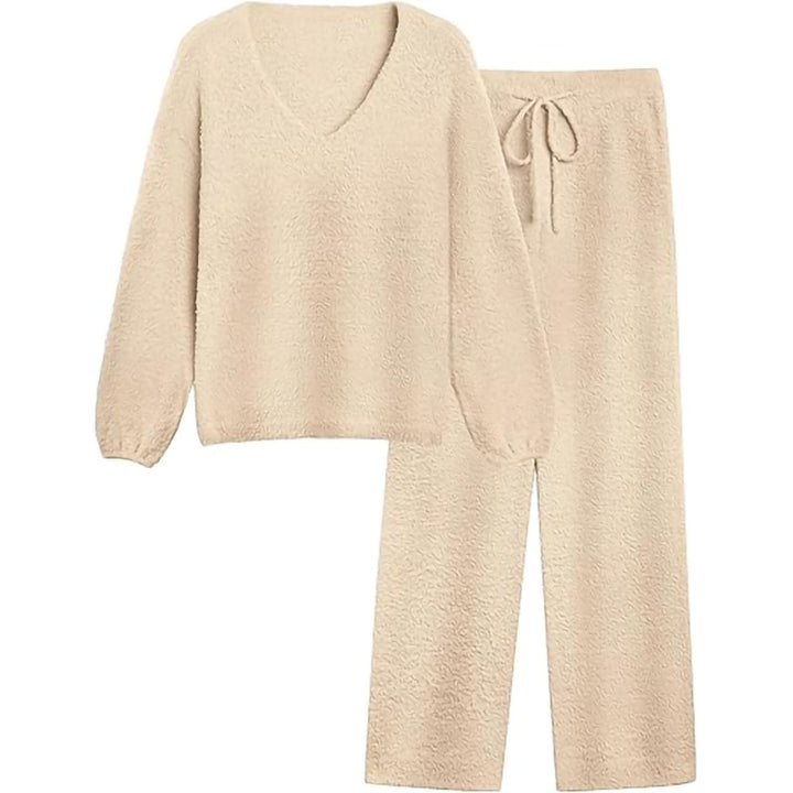 Ladies Casual V Neck Loungewear Set Lune London