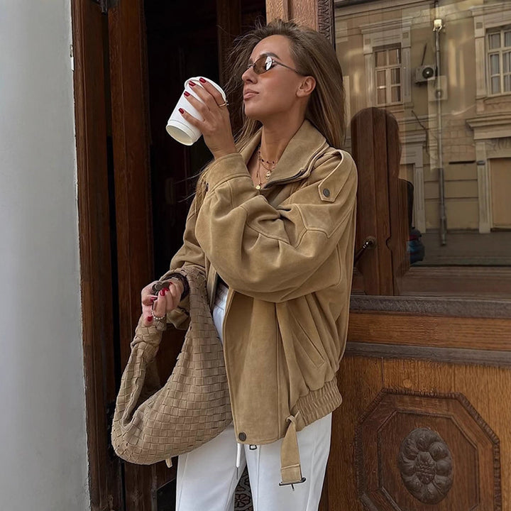Lune London casual suede jacket for women