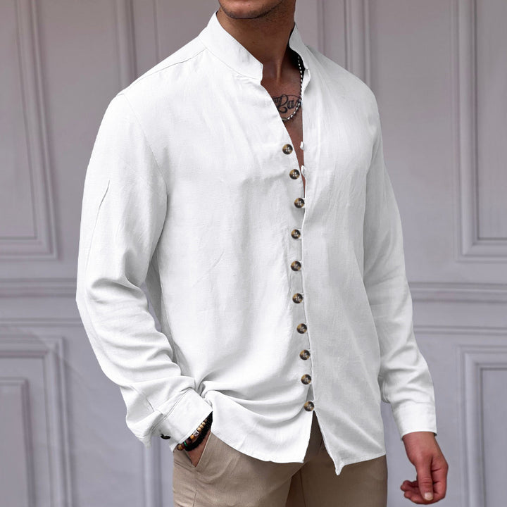 Chic long sleeve shirt for men with button details Lune London