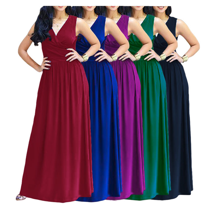 Elegant maxi dress for women with wrap design and flowing cut Lune London