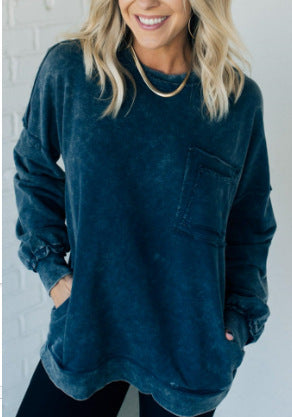 Women Oversized Comfortable Sweatshirt with Pockets Lune London
