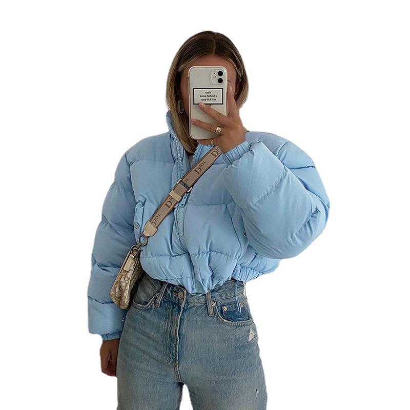 Quilted jacket for women with high collar and shorter cut Lune London