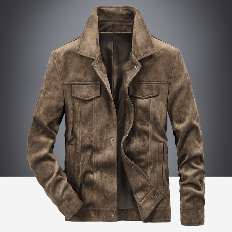 Men's suede jacket with modern casual style Lune London
