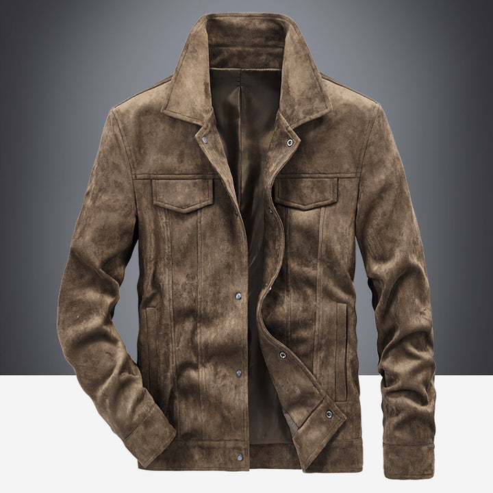 Men's suede jacket with modern casual style Lune London