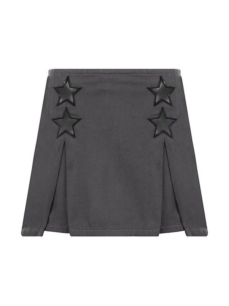 Mini skirt for women with structured star details and high-quality material Lune London