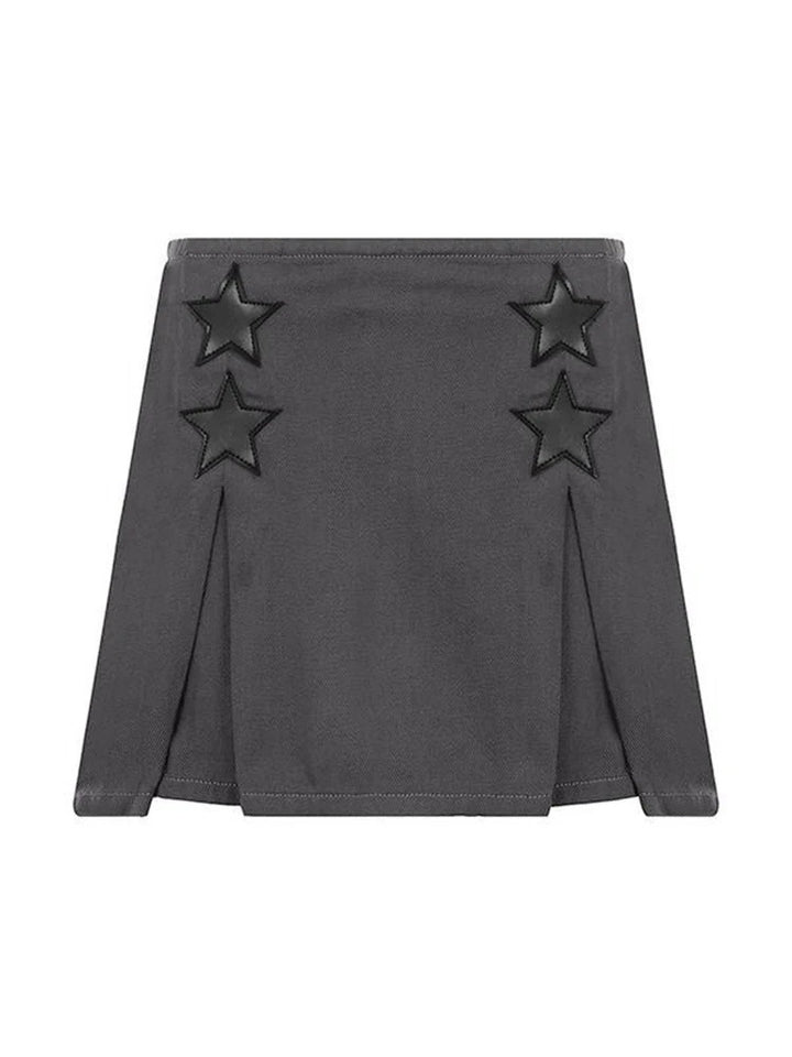 Mini skirt for women with structured star details and high-quality material Lune London