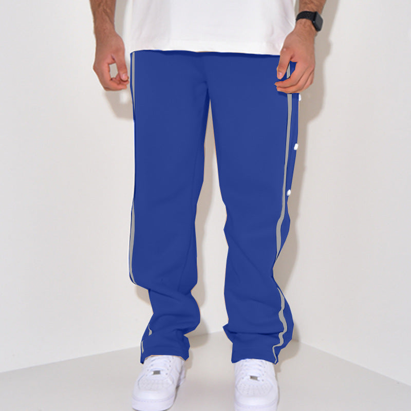 Sporty men's jogger pants with practical snap buttons Lune London