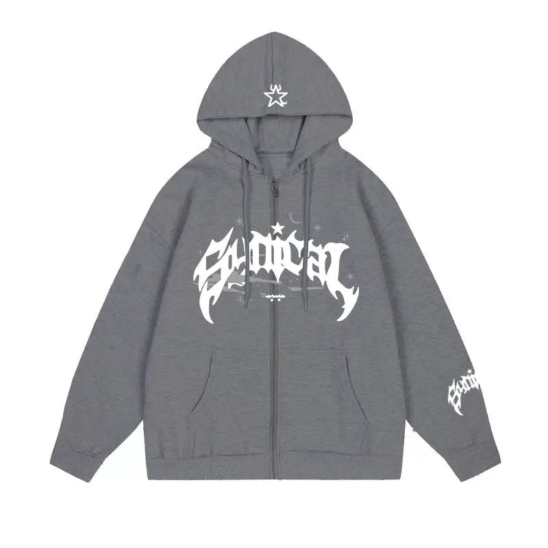 Women's hoodie with urban graphic element and practical pockets Lune London