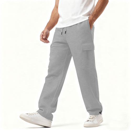Men's Cargo-Style Leisure Pants with Practical Side Pockets and Elastic Waistband Chic & Stil