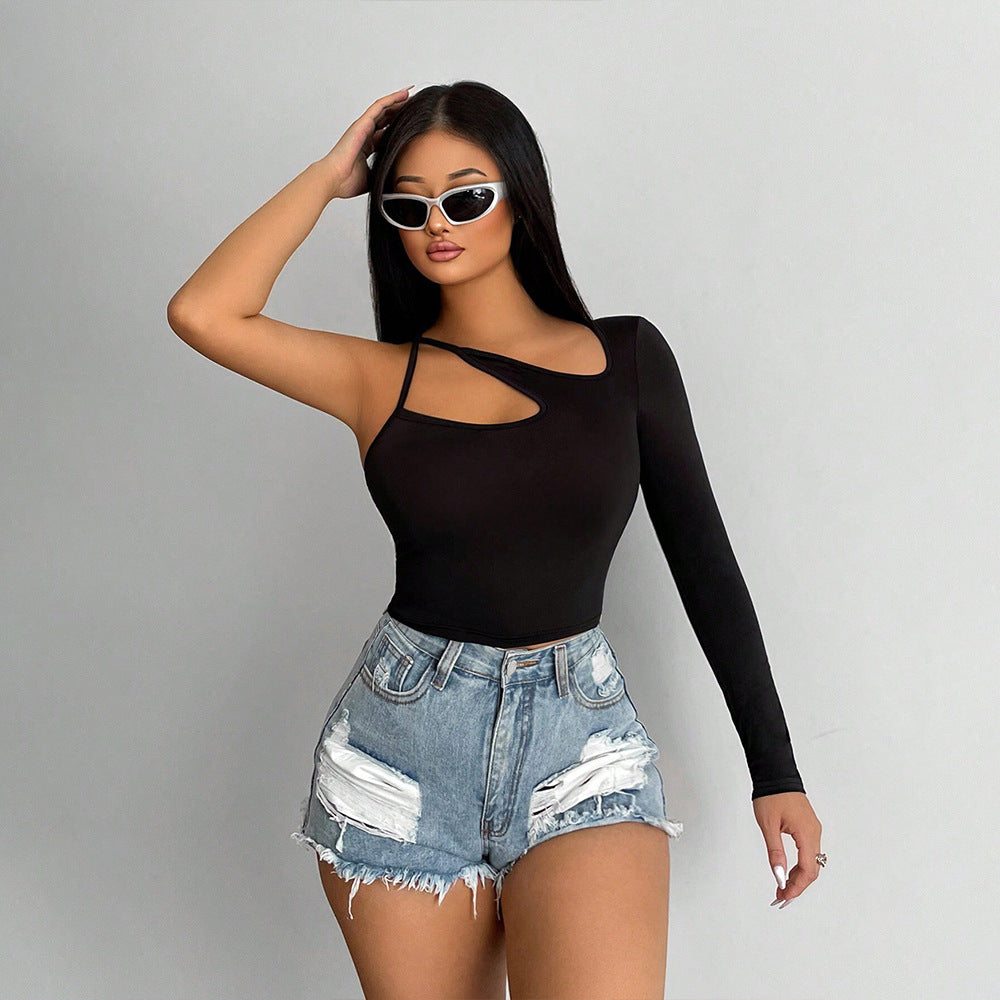 Women's asymmetrical body with long sleeves and sophisticated cut Chic & Stil