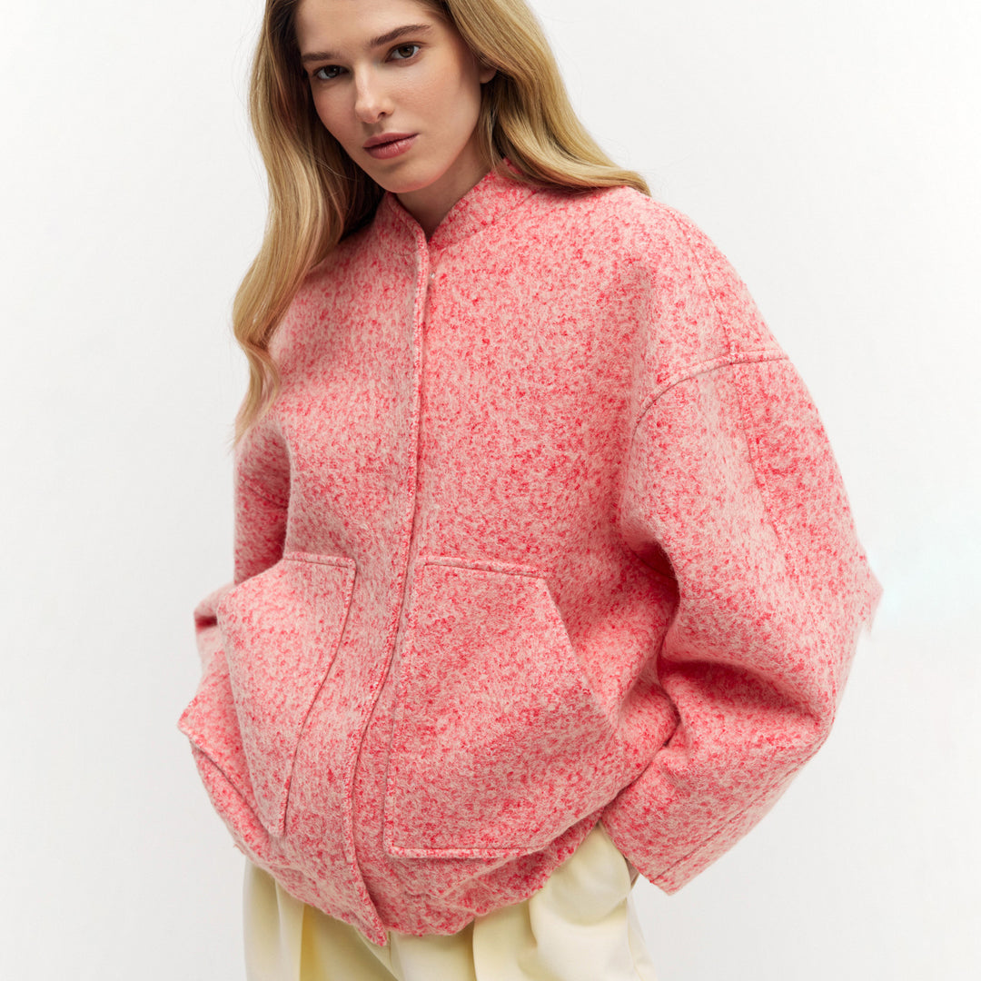 Oversized sporty jacket for women with elegant button details and a relaxed fit Lune London