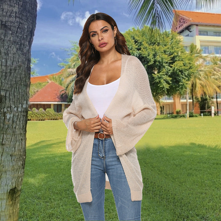 Ladies casual knit cardigan with wide sleeves Lune London
