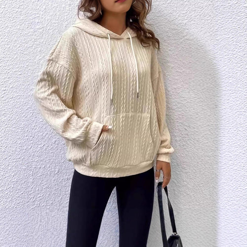 Hoodie pour femmes avec design en tricot texturé et coupe confortable Chic & Stil