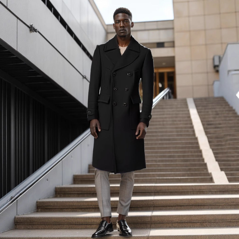 Elegant double fur coat for men Lune London
