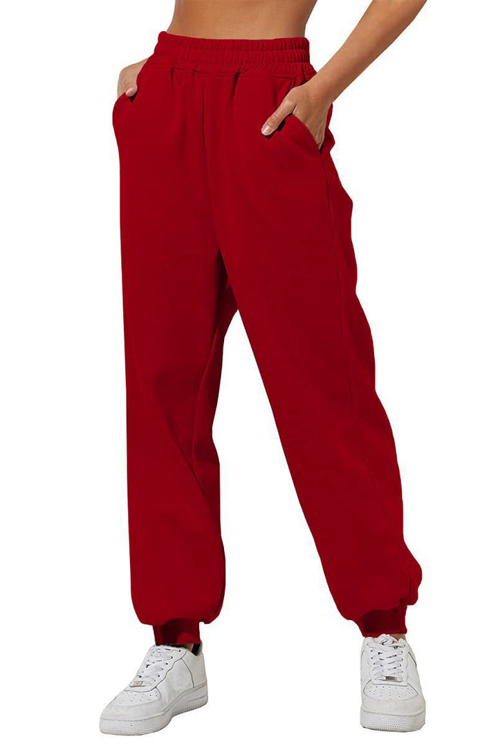 Casual women's jogger pants with elastic waistband and practical pockets Lune London