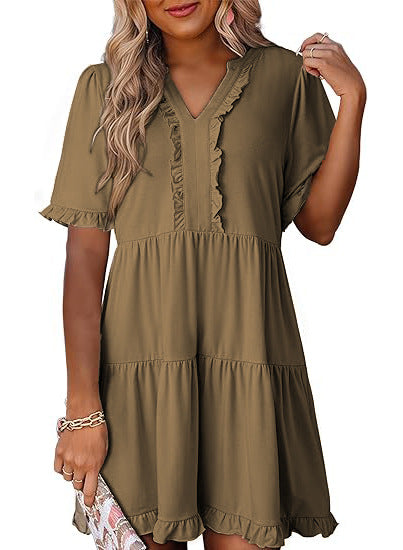 Leisure dress for women with ruffle details Lune London