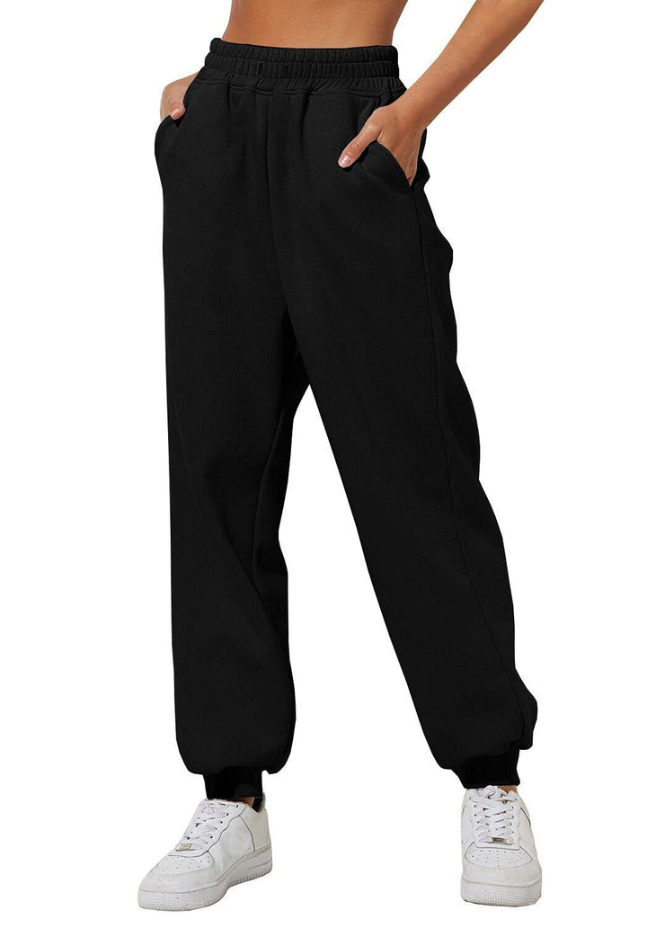 Casual women's jogger pants with elastic waistband and practical pockets Lune London