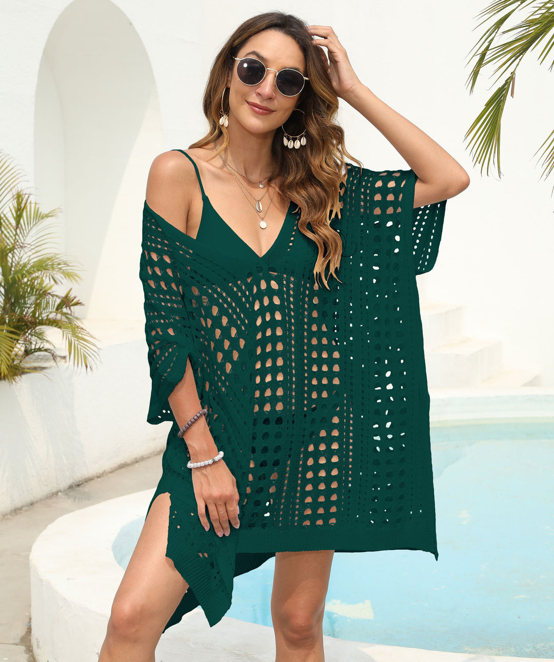 Women's Plus Size Crochet Beach Cover-Up Lune London