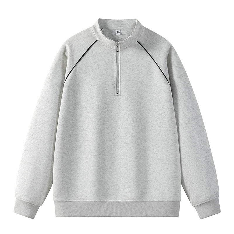 Men's sporty sweater with short zipper opening Lune London