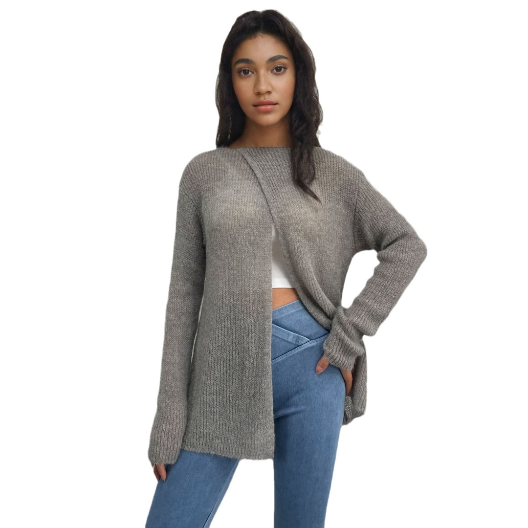 Ladies lightweight transparent knit sweater Lune London