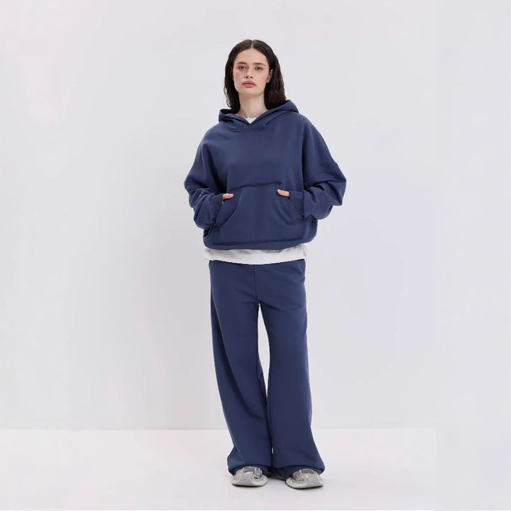 Oversized hoodie and chic and stylish puff pants