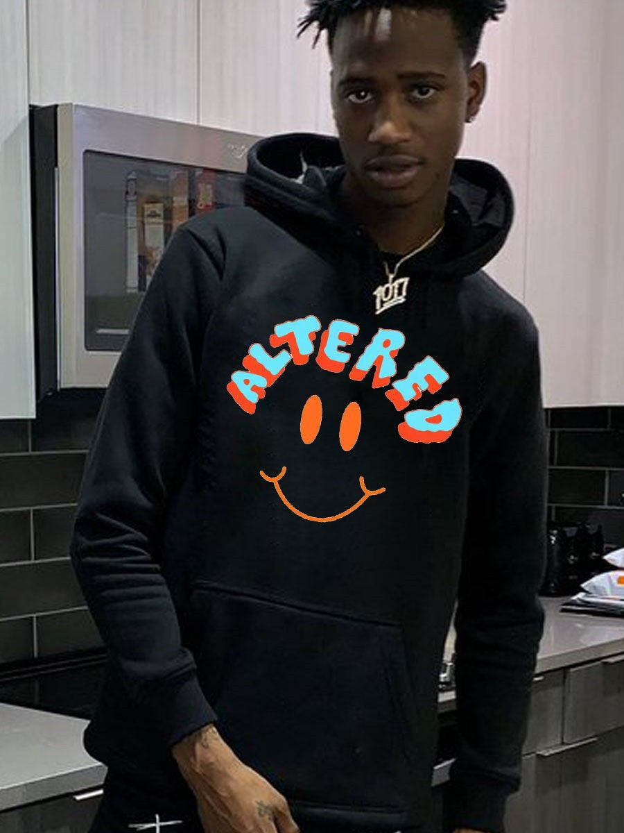 Men's hoodie with a catchy smiley print and a comfortable cut Lune London
