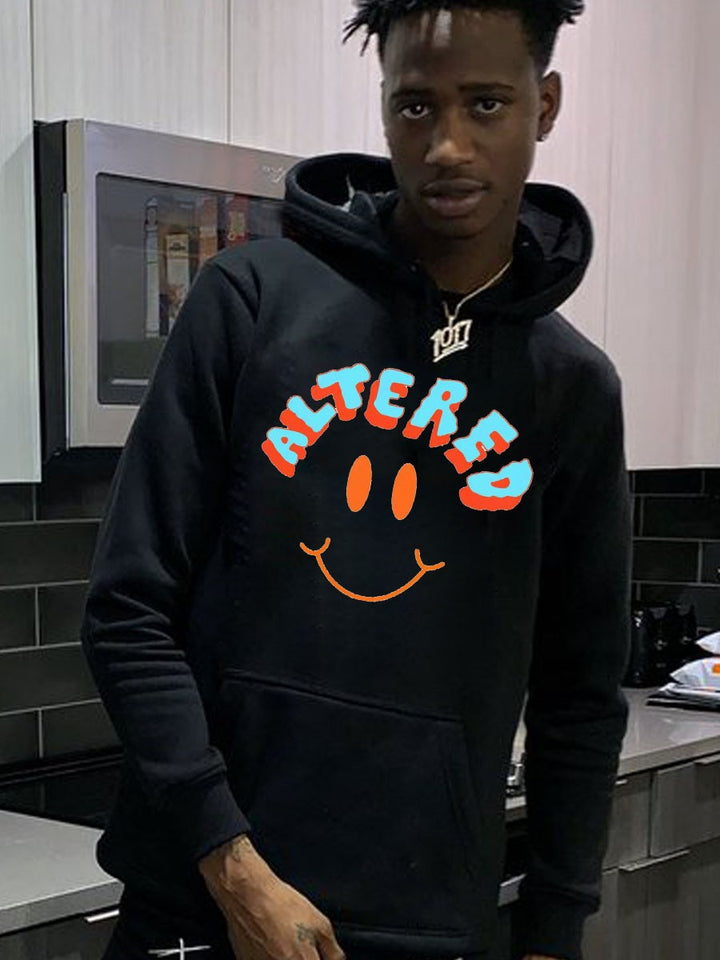 Men's hoodie with a catchy smiley print and a comfortable cut Lune London